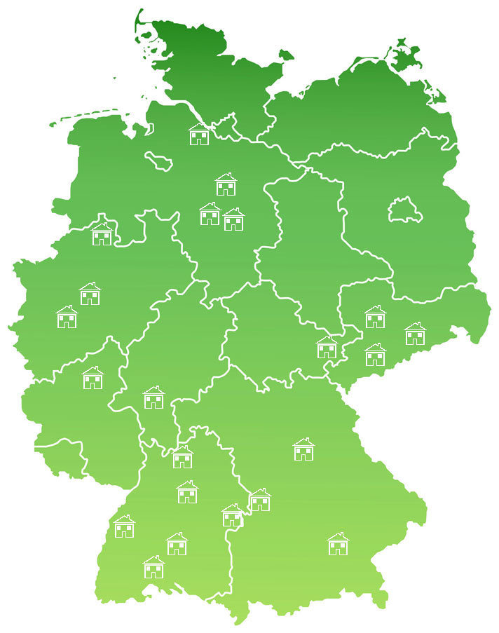 Übersicht Musterhausparks auf fertighaus-portal.net Karte Musterhausparks