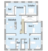 Baufritz Haus Kieffer - Grundriss Dachgeschoss