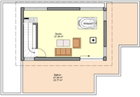 Büdenbender Haus Flaviano - Grundriss Dachgeschoss