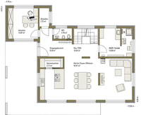Fertighaus WEISS - Musterhaus Günzburg - Grundriss Erdgeschoss