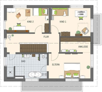 FingerHaus - Haus SENTO 500 B - Musterhaus Frankenberg - Grundriss Dachgeschoss