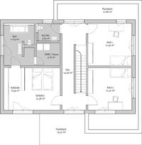 FischerHaus - Musterhaus CubeX - Grundriss OG