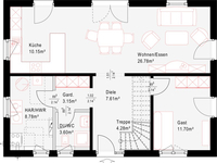 OKAL - Haus Revolution Plus 150 V4 - Grundriss Erdgeschoss