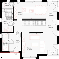 OKAL - Musterhaus Fellbach - Grundriss Erdgeschoss