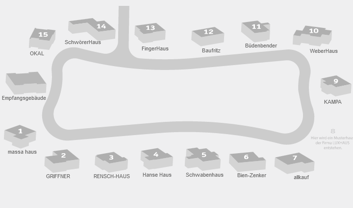 Musterhauspark Fertighauswelt Schwarzwald Lageplan