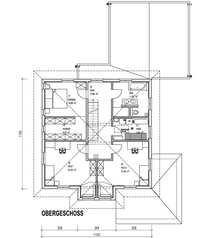 Sonnleitner Holzbauwerke - Kundenhaus Stefani - Grundriss Obergeschoss