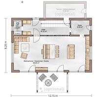 Sonnleitner Holzbauwerke - Musterhaus CASA VITA - Grundriss Erdgeschoss