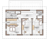 Sonnleitner Holzbauwerke - Musterhaus CASA VITA - Grundriss Obergeschoss